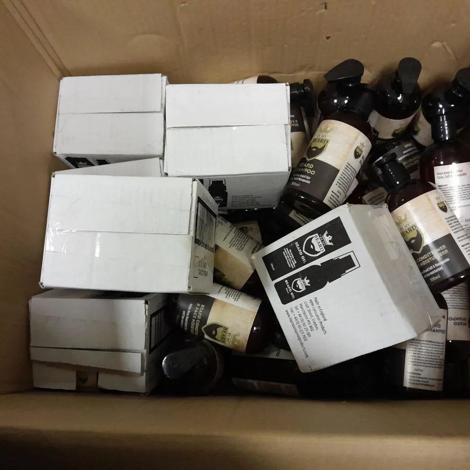 BOX OF ASSORTED BEARD CONDITIONER AND FACE MOISTURISER 