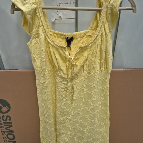 NOBODY'S CHILD MELISSA MIDI DRESS – YELLOW, UK 8 (EU 36, USA 4)