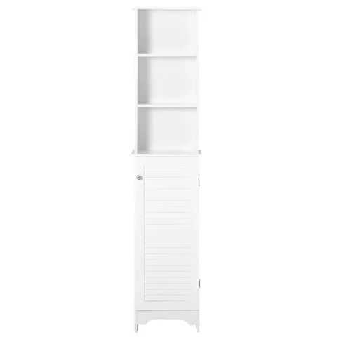BOXED DEMONTFORT 34CM W × 165CM H 20CM D FREE STANDING TALL BATHROOM CABINET