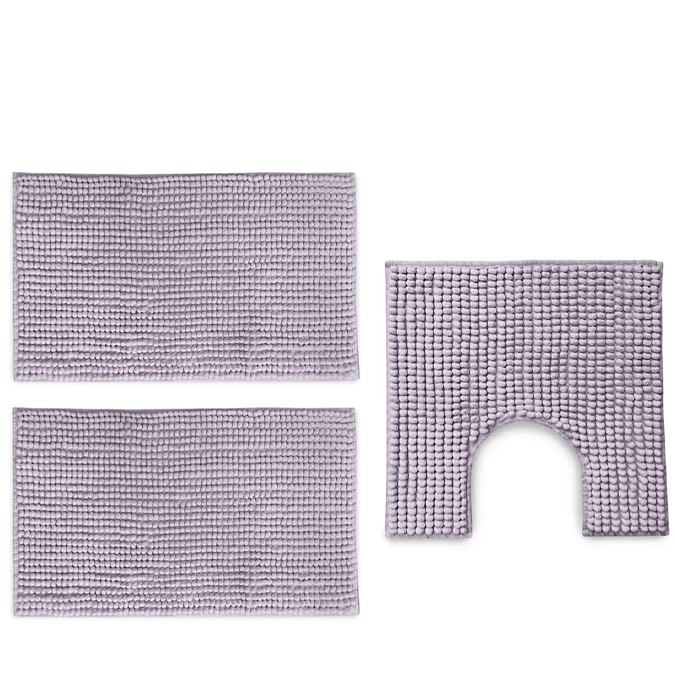 ORGANISED OPTIONS 3 PIECE LUXURY ANTI-BACTERIAL BATHROOM MAT SET