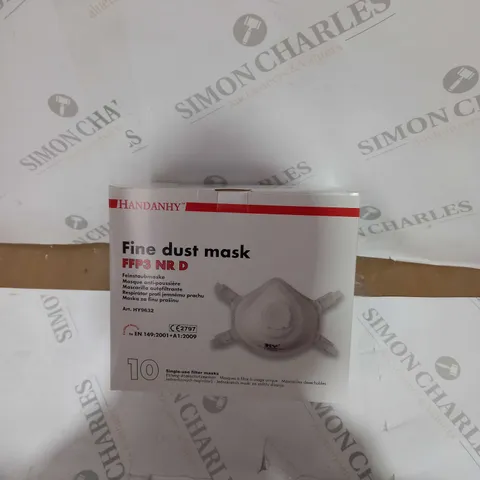 BOX OF 10 HANDANHY FINE DUST MASK - FFP3 NR D