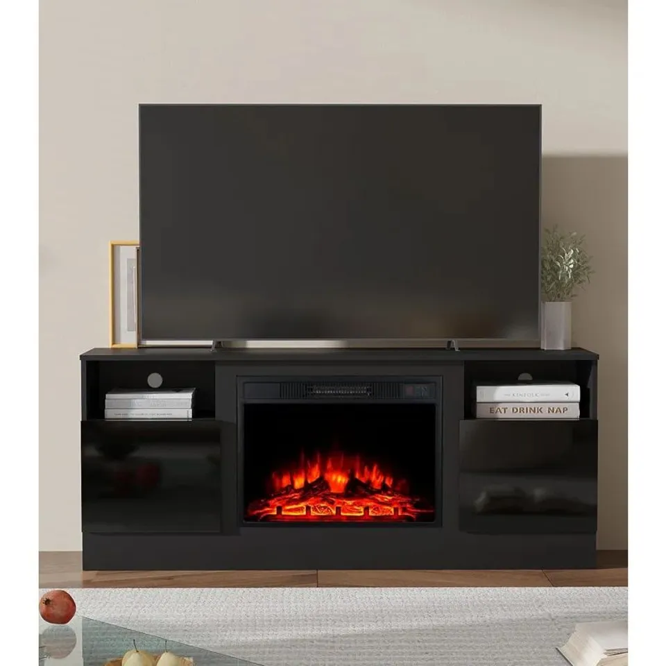 BOXED PRIYANSHU 17 STORIES 147CM W ELECTRIC FIREPLACE (2 BOXES)