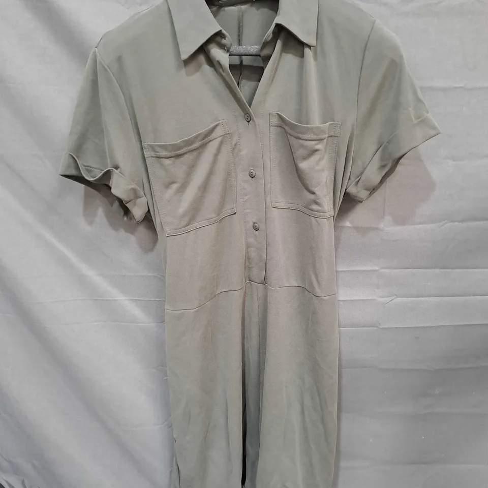 MINT VELVET SHORT JUMPSUIT WITH TIE OLIVE GREEN SIZE LARGE