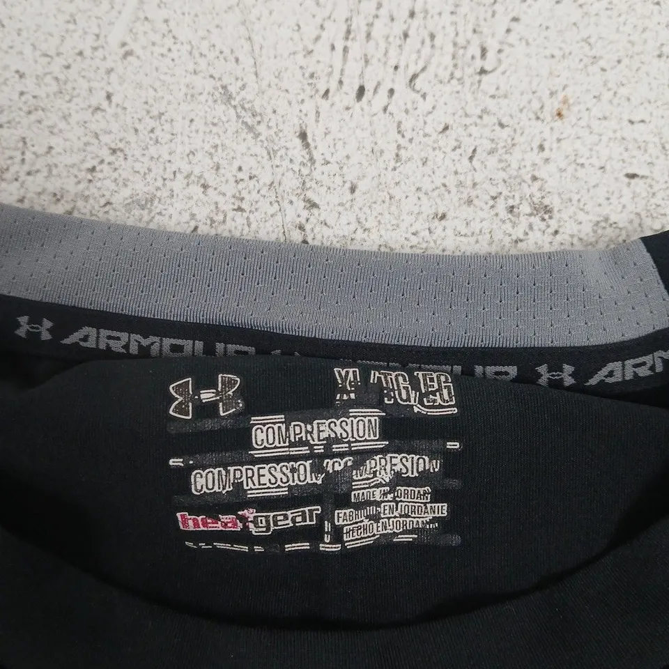 UNDER ARMOUR HEATGEAR COMPRESSION TOP – BLACK, MEN'S SIZE XL