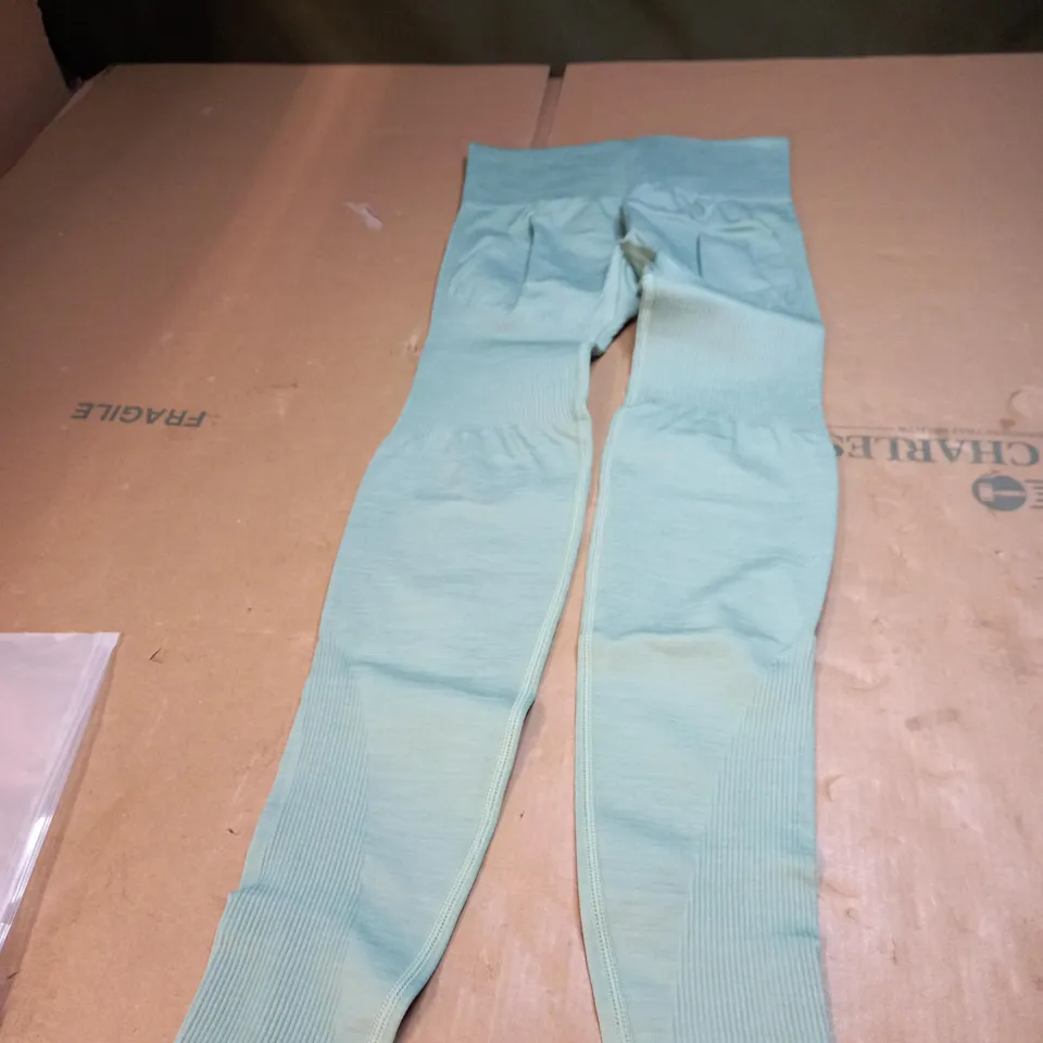 GREEN LAZULI LABEL GYM LEGGINGS SIZE XS