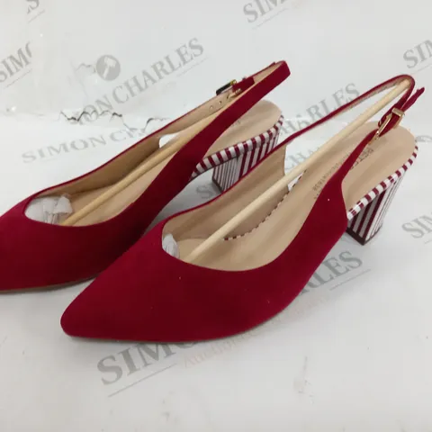 PAIR OF PETER KAISER RED HEELED SHOES - 5