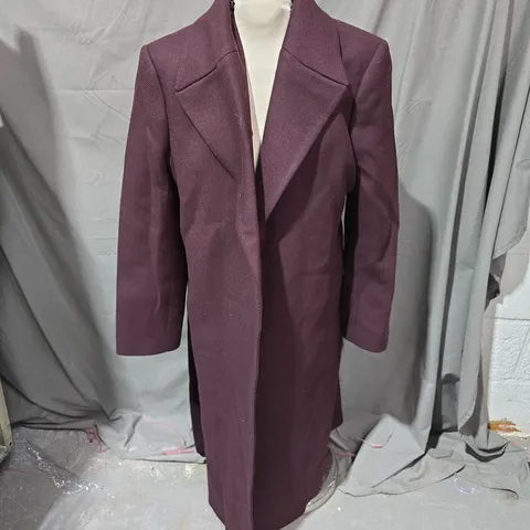 MNG ITALIAN FABRIC OVERCOAT BLAZER IN WINE RED - EU MEDIUM