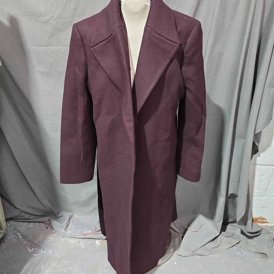 MNG ITALIAN FABRIC OVERCOAT BLAZER IN WINE RED - EU MEDIUM