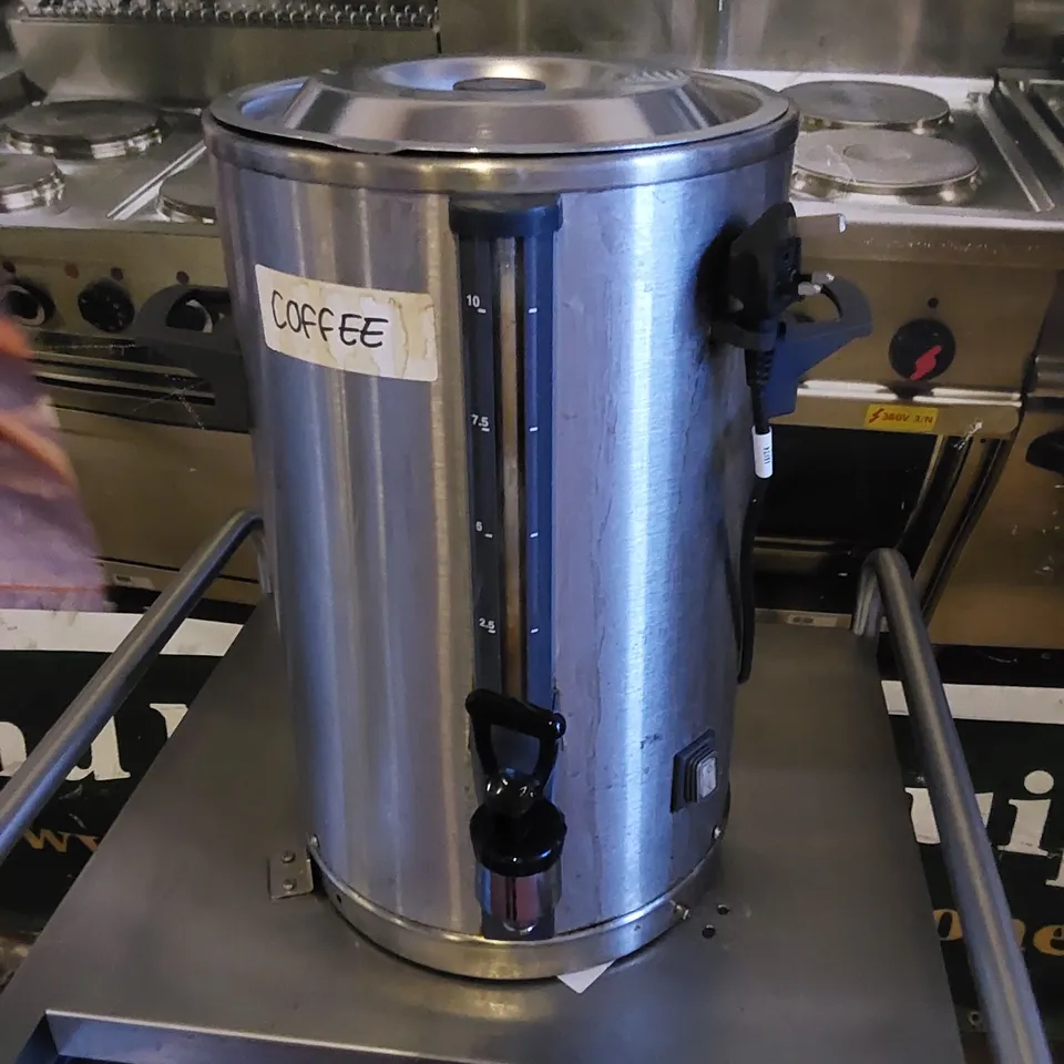 COMMERCIAL STAINLESS STEEL CATERING TROLLEY WITH HOT WATER BOILER / COFFEE DISPENSER 