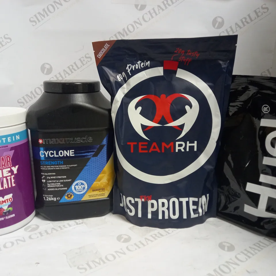 LOT OF 4 PACKS OF ASSORTED PROTEIN ITEMS (4.3KG TOTAL)
