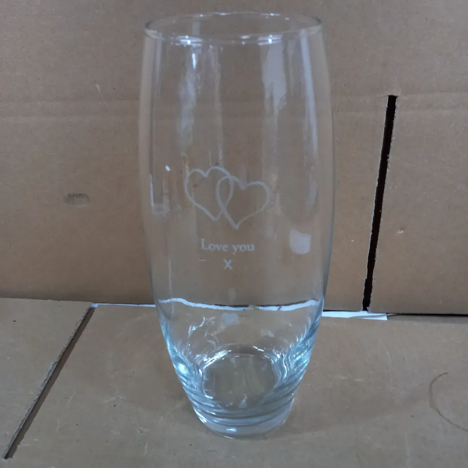 PERSONALISED ENTWINED HEARTS VASE RRP £19.99