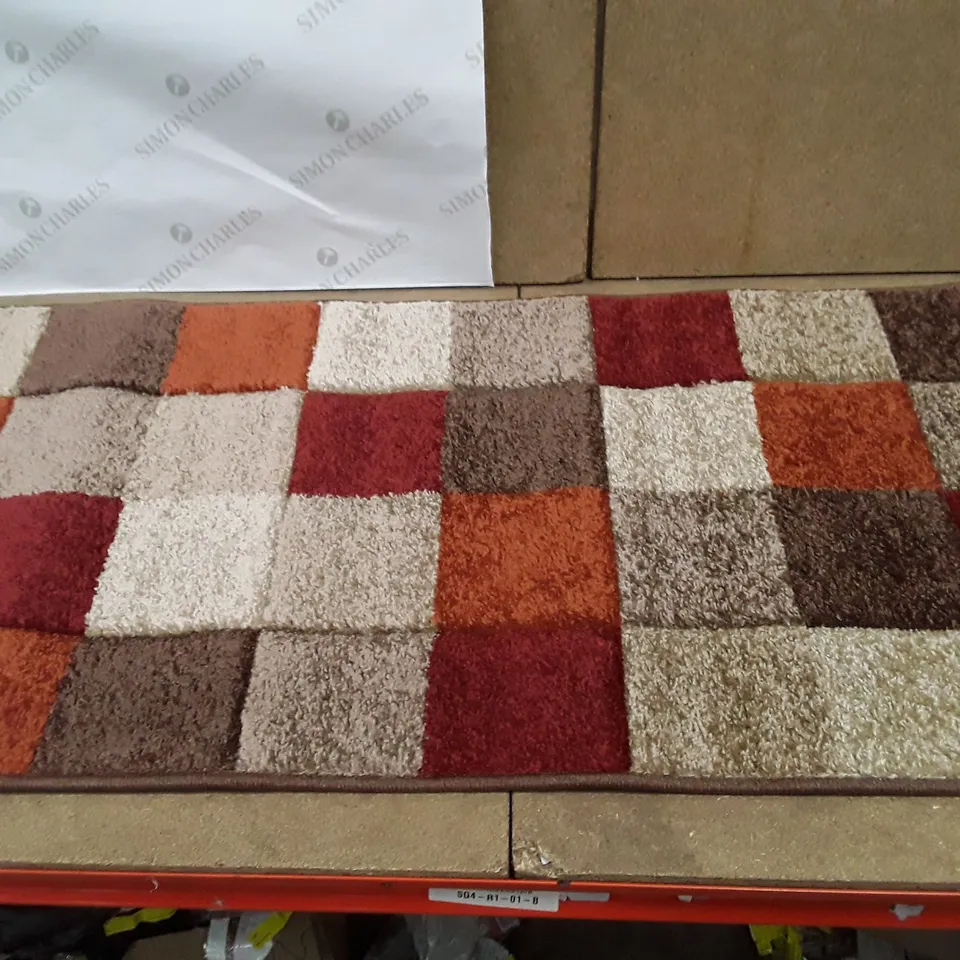 MELSTONE ORANGE/BROWN/GRAY RUG 60×230CM