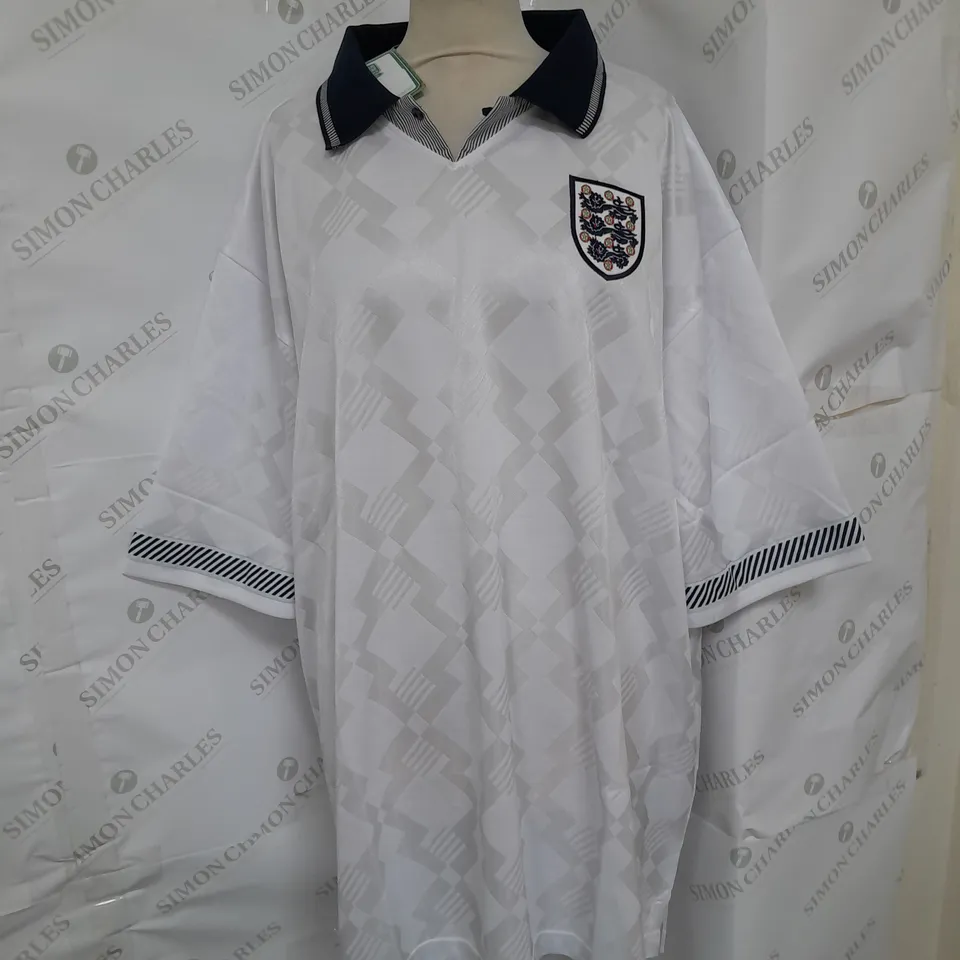 SCORE DRAW ENGLAND 1990 HOME RETRO SHIRT IN WHITE SIZE XXXL