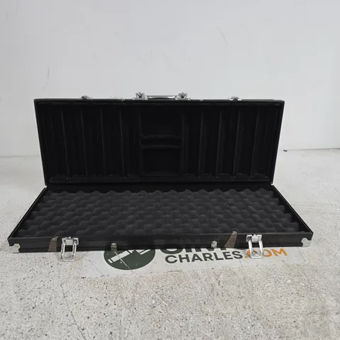 EMPTY HARD BLACK TRAVEL CASE WITH FOAM INSERT WITH HANDLE