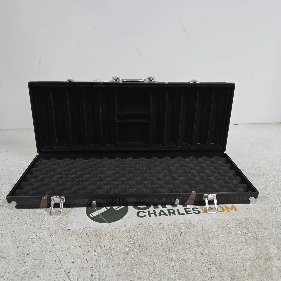 EMPTY HARD BLACK TRAVEL CASE WITH FOAM INSERT WITH HANDLE