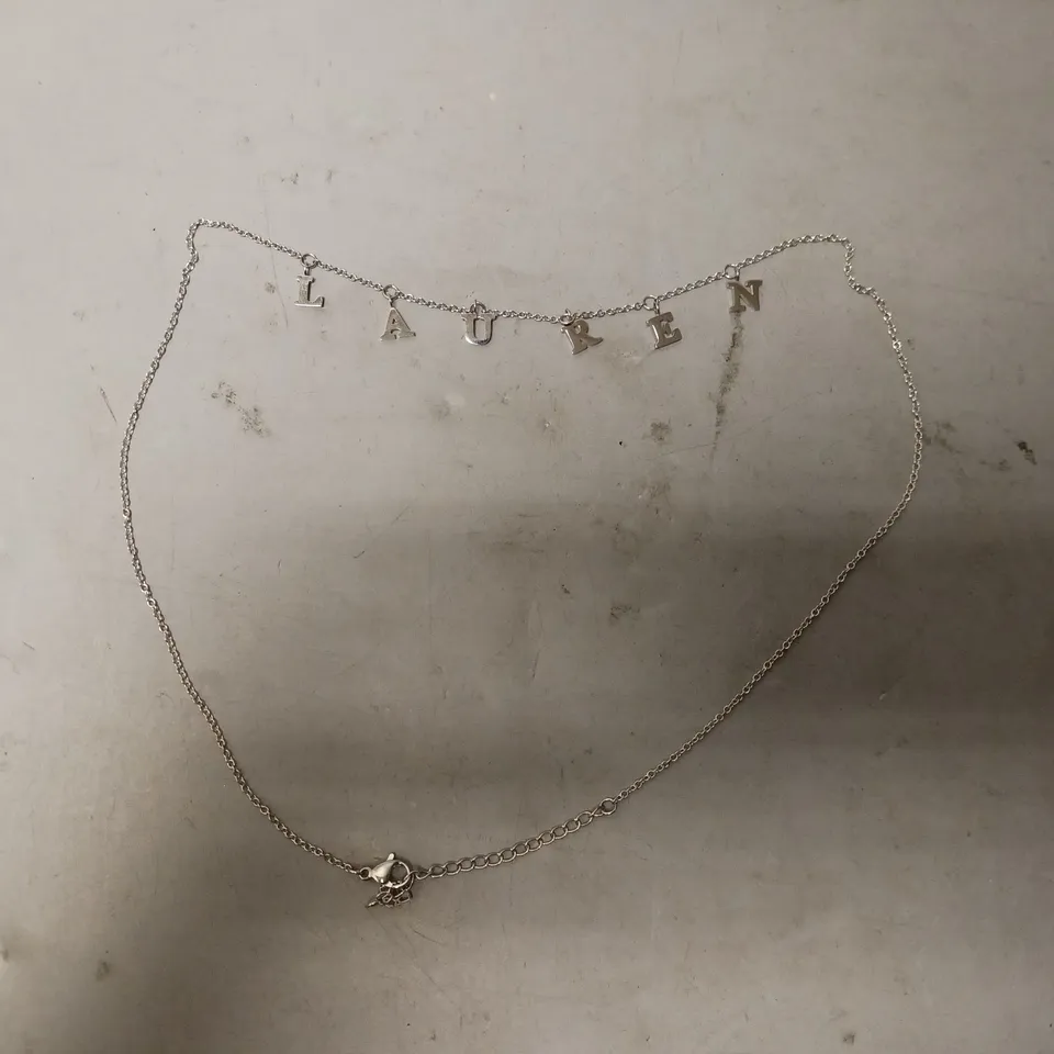 BOXED ABBOTTLYON NECKLACE WITH NAME - LAUREN 