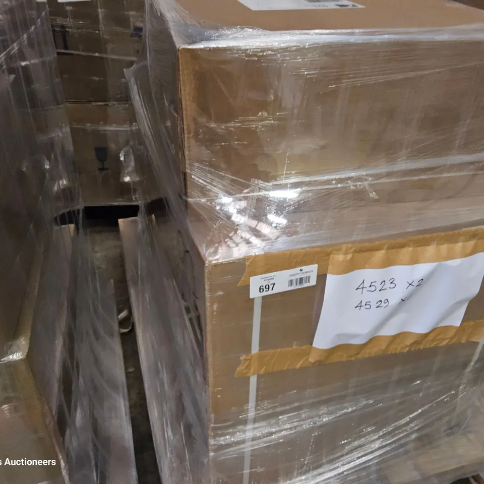 PALLET TO CONTAIN 2 BOXED NOVELI 2 DRAWER VANITY UNITS FEATHER GREY & BOXED NOVELI WC UNIT FEATHER GREY