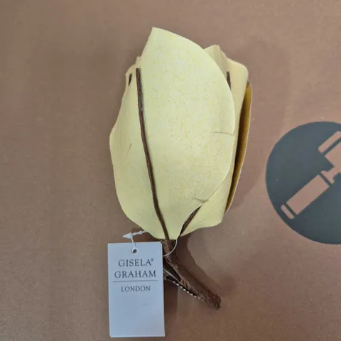 BOX OF APPROX 12 GISELA GRAHAM LONDON ARTIFICIAL GOLD / YELLOW CLIP DECORATION