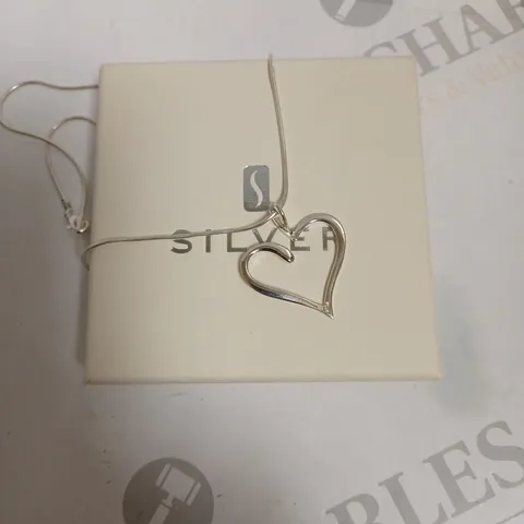 SILVER COMPANY HEART PENDANT NECKLACE