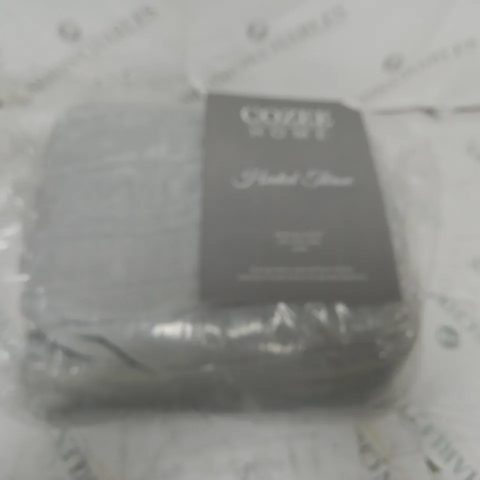 COZEE HOME HEATED BLANKET IN LIGHT GREY