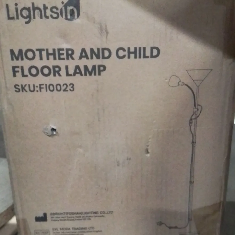 BOXED MOTHER AND CHILD FLOOR LAMP