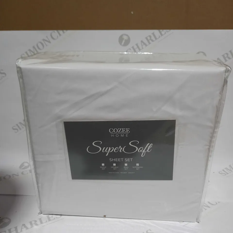 COZEE HOME SUPERSOFT SHEET SET - SUPERKING