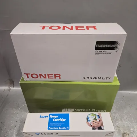 BOX OF APPROXIMATELY 10 ASSORTED BOXED LASER TONER CARTRIDGES IN VARIOUS MODELS