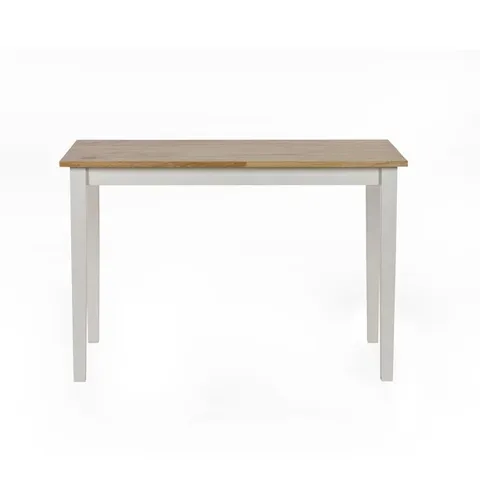 BOXED HAYASDAN 114CM X 68CM W DINING TABLE - NATURAL/WHITE (1 BOX)