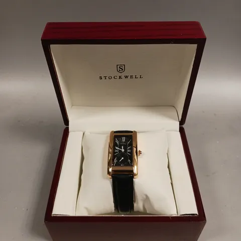 LADIES STOCKWELL WATCH β TEXTURED DIAL WITH SUB DIAL MINUTE HAND β LEATHER STRAP