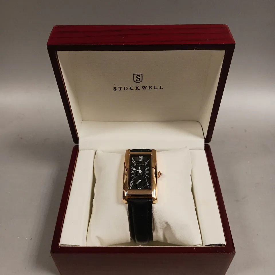 LADIES STOCKWELL WATCH – TEXTURED DIAL WITH SUB DIAL MINUTE HAND – LEATHER STRAP