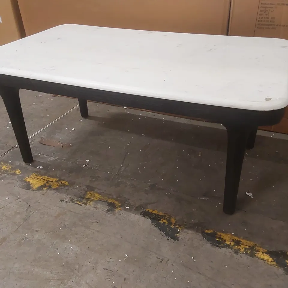 DESIGNER MARBLE TOP COFFEE TABLE