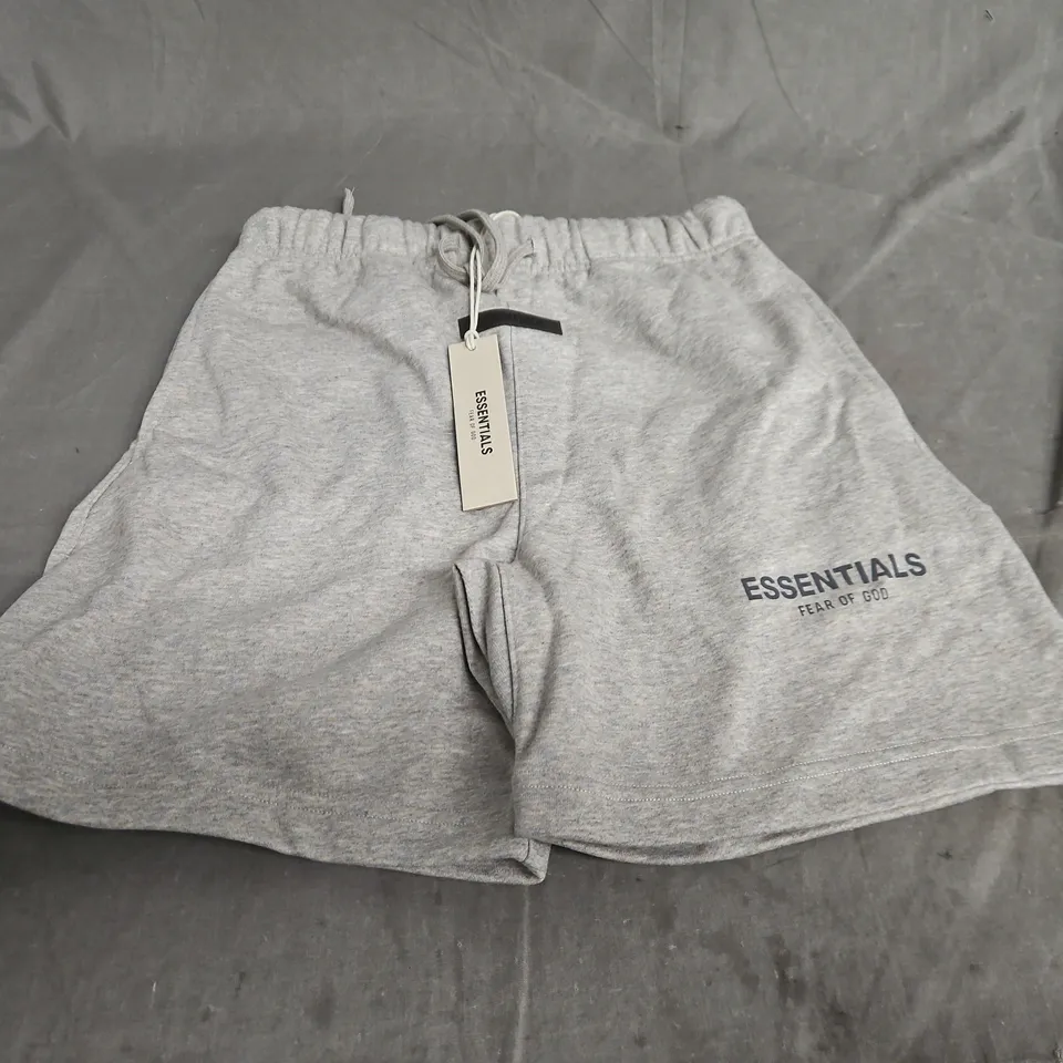 FEAR OF GOD ESSENTIALS GREY SHORTS - SIZE S