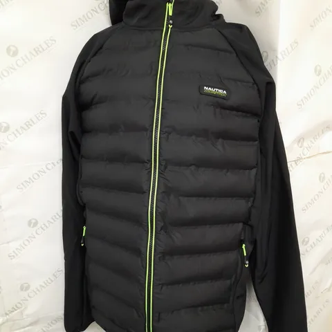 NAUTICA COMPETTION NOVA FLEECE JACKET IN BLACK SIZE L