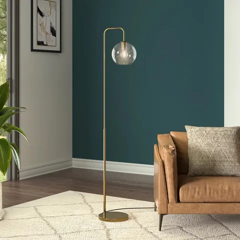 BOXED MOROCCO 157CM GOLD FLOOR LAMP