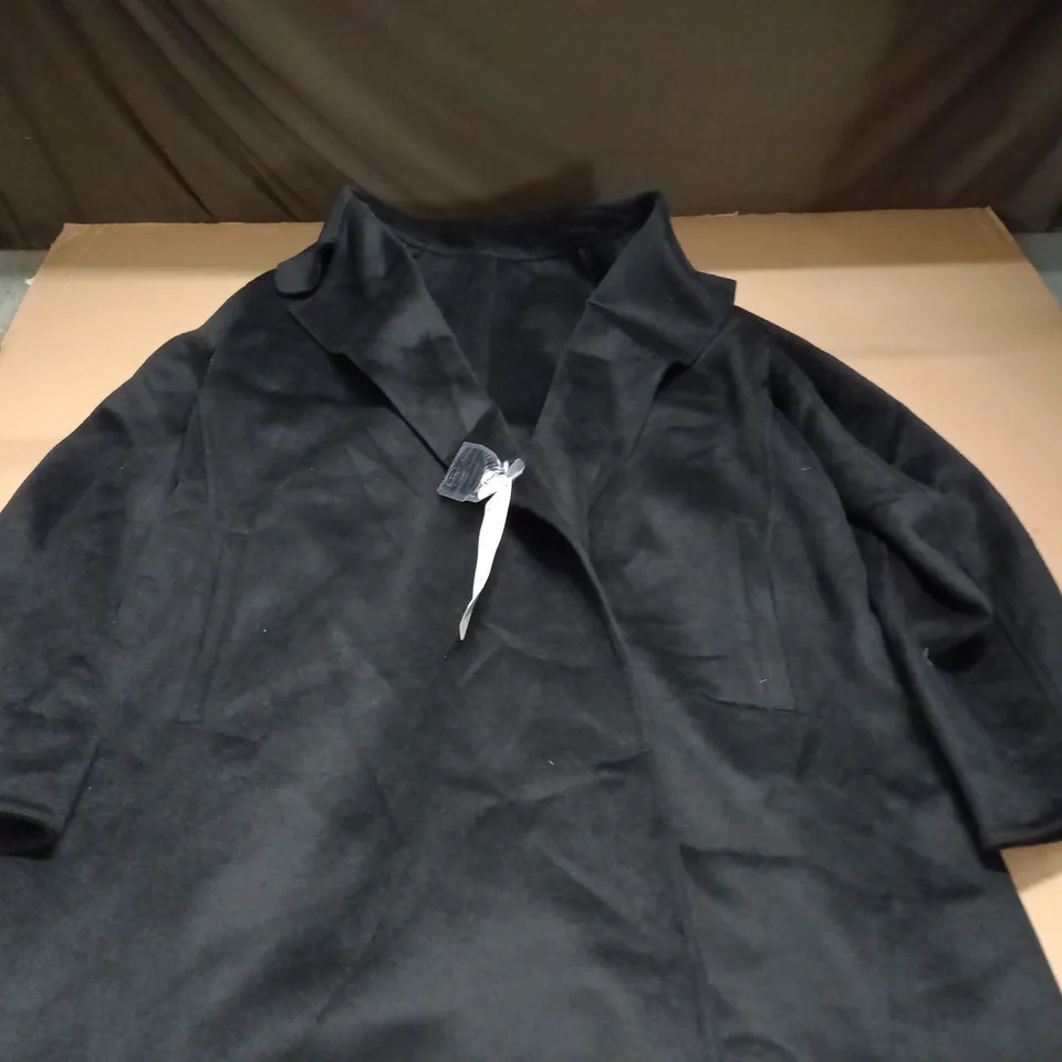 DESIGNER STYLE WOMANS WOOL BLEND LONG COAT - SIZE XL