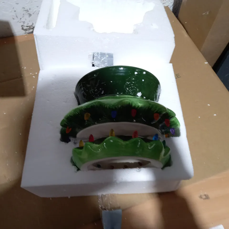 MR CHRISTMAS NOSTALGIC TREE TIERED CAKE STAND
