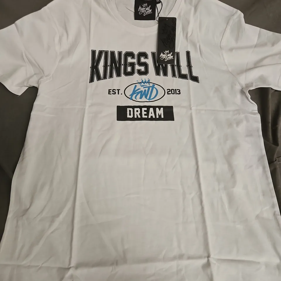 KINGS WILL DREAM KNOCKOUT TEE – WHITE – XXL (DOUBLE XL)