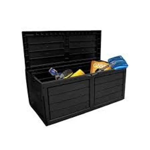 BOXED NEO GARDEN 320L BLACK OUTDOOR STORAGE BOX (1 BOX)