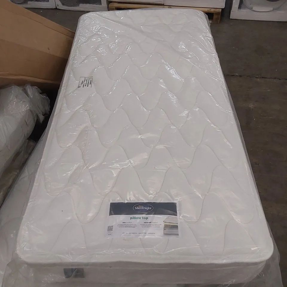 QUALITY BAGGED SILENTNIGHT 90CM SINGLE PILLOWTOP MATTRESS