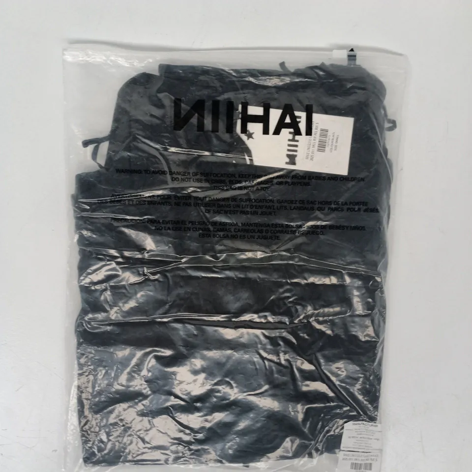 BAGGED NIIHAI FRINGE LONG SLEEVE PLAYSUIT IN BLACK SIZE SMALL