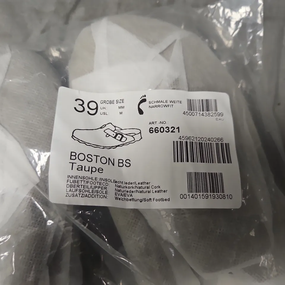 BIRKENSTOCK BOSTON BS TAUPE SUEDE CLOG – UK 6 (EU 39)