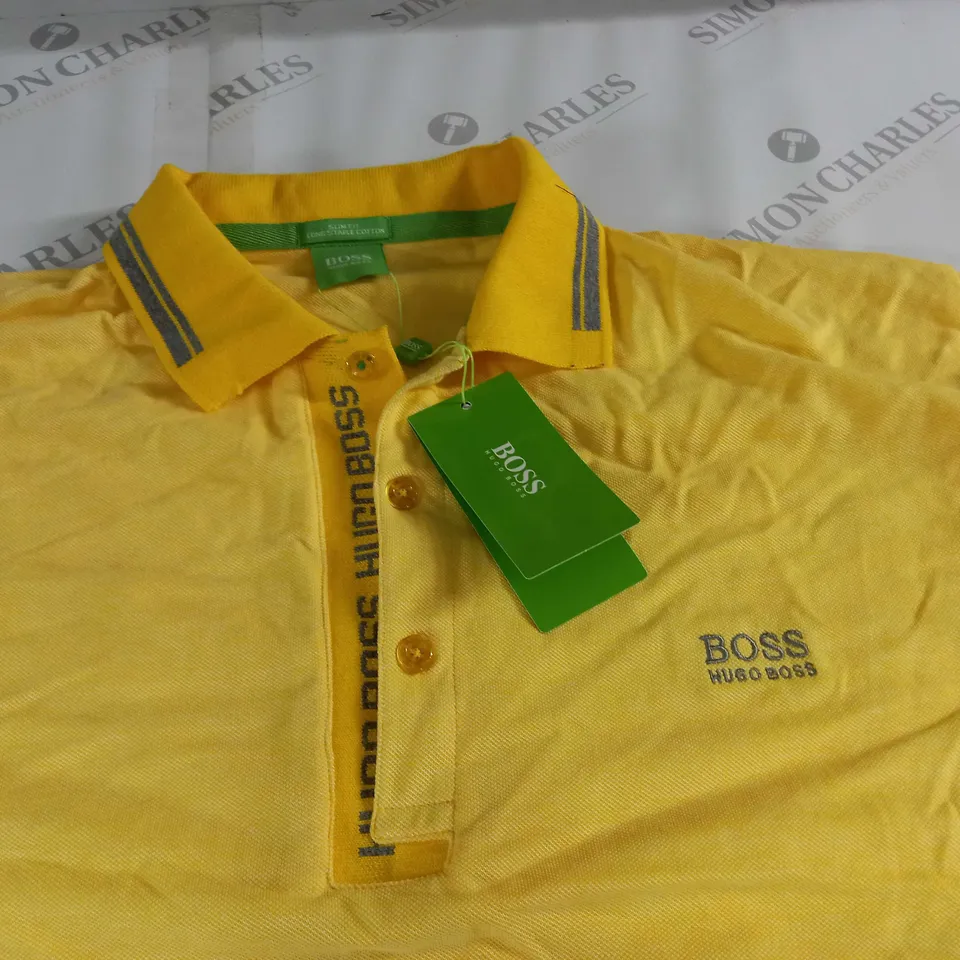 HUGO BOSS YELLOW POLO SHIRT - XXL