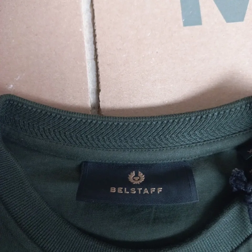 BELSTAFF SWEATSHIRT – TILE GREEN, SIZE XS