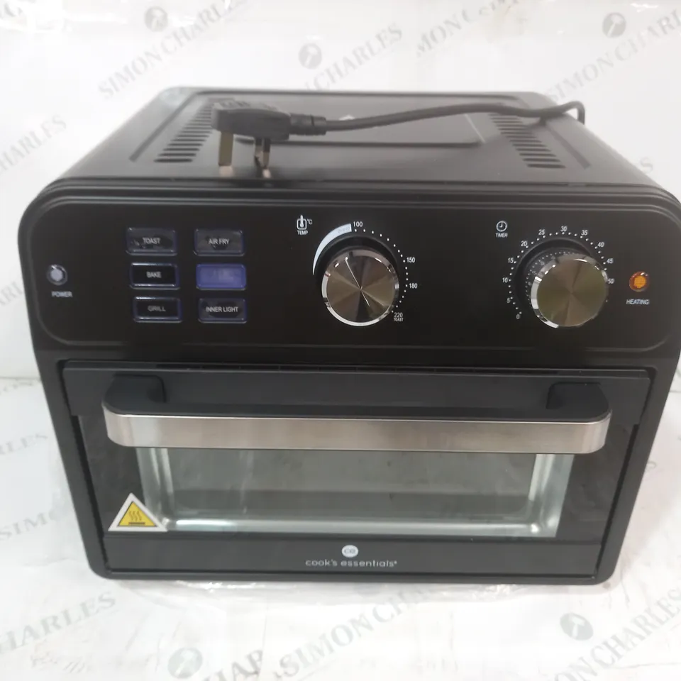 BOXED COOK'S ESSENTIAL 21-LITRE AIRFRYER OVEN IN BLACK 