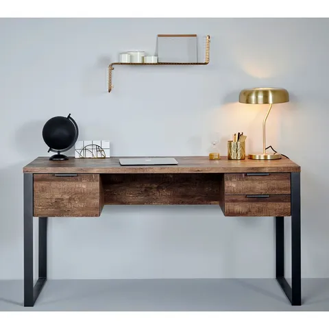 BOXED APOGEE DESK - VINTAGE OAK IMITATION (1 BOX)