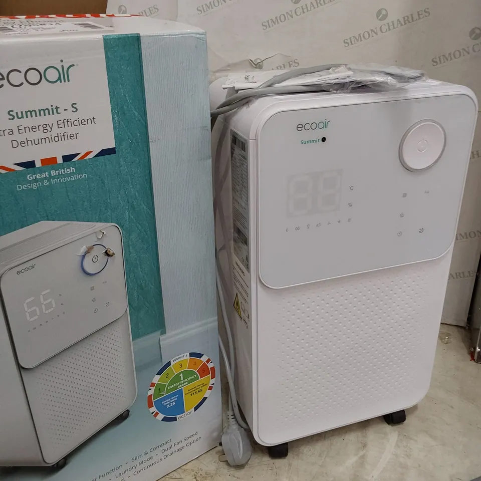 ECOAIR LOW ENERGY SUMMIT -S ULTRA. EFFICIENT DEHUMIDIFIER