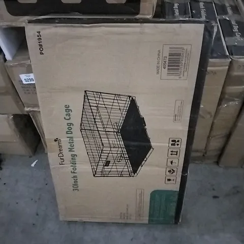 BOXED FURDREAMS 30INCH FOLDING METAL DOG CAGE