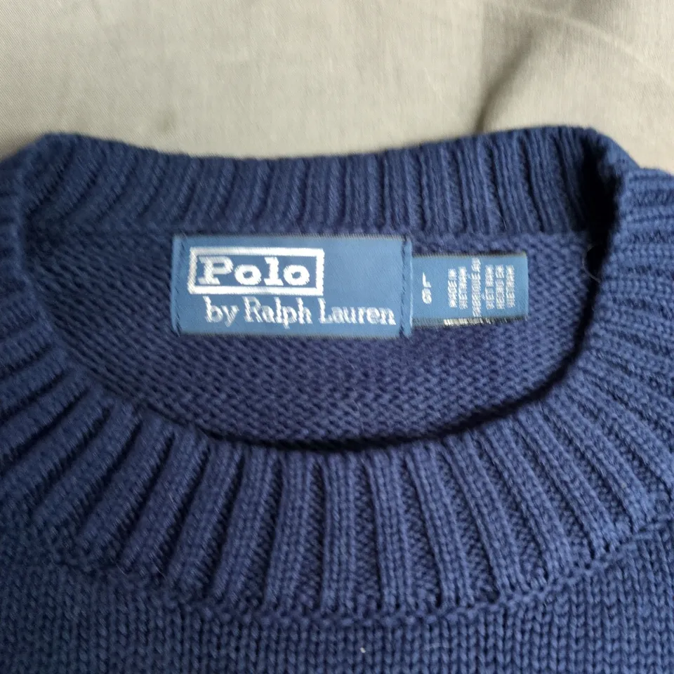 RALPH LAUREN POLO KIDS KNIT BEAR GRAPHIC SWEATER – NAVY UK 6