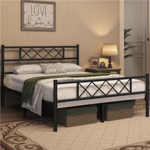 BOXED MODERN METAL BED FRAME