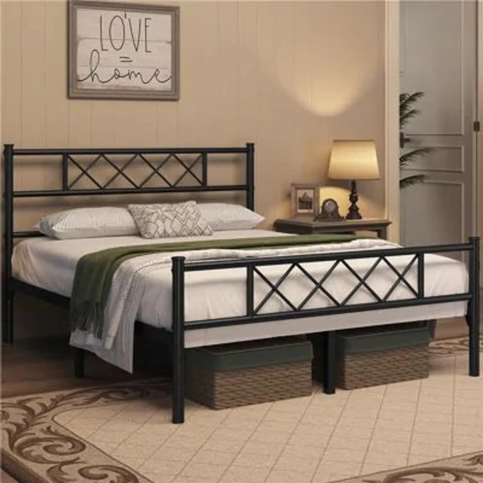 BOXED MODERN METAL BED FRAME